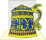 Beer stein on tabletop! courtesy Art Today